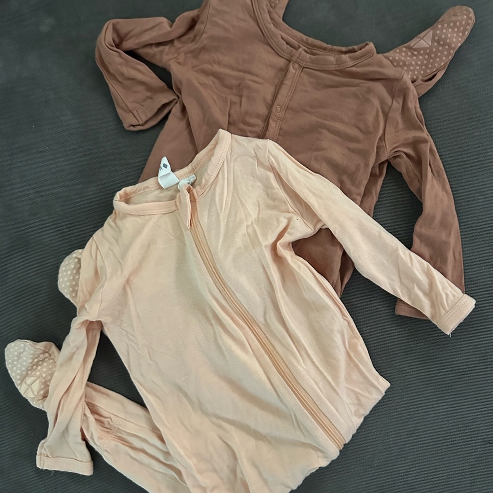 Kyte BABY Brown and Tan Kids Pajama Sets